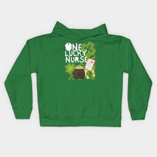 One Lucky Nurse, One Lucky ER Nurse, St Patrick's Day Nurse Kids Hoodie